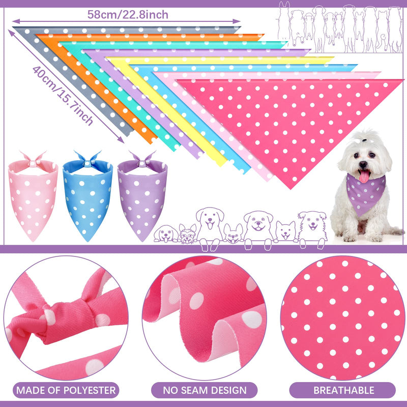 20 Pieces Dog Bandana Polka Dots Dog Bandanna Point Adjustable and Washable Dog Triangle Scarf Dog Kerchiefs Dog Bib Accessories for Small to Medium Dog Puppy Cat - PawsPlanet Australia