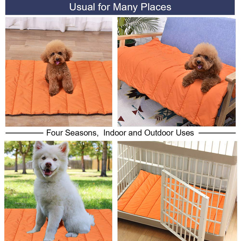 AMOFY Pet Mats, 36"X26", Exceptionally Hygienic, Non-Slip, Water Resistant, Comfortable and Portable, Machine Washable, Fit Indoor Outdoor Use for Dogs Cat Pet, Four Seasons 36"X26" Orange - PawsPlanet Australia