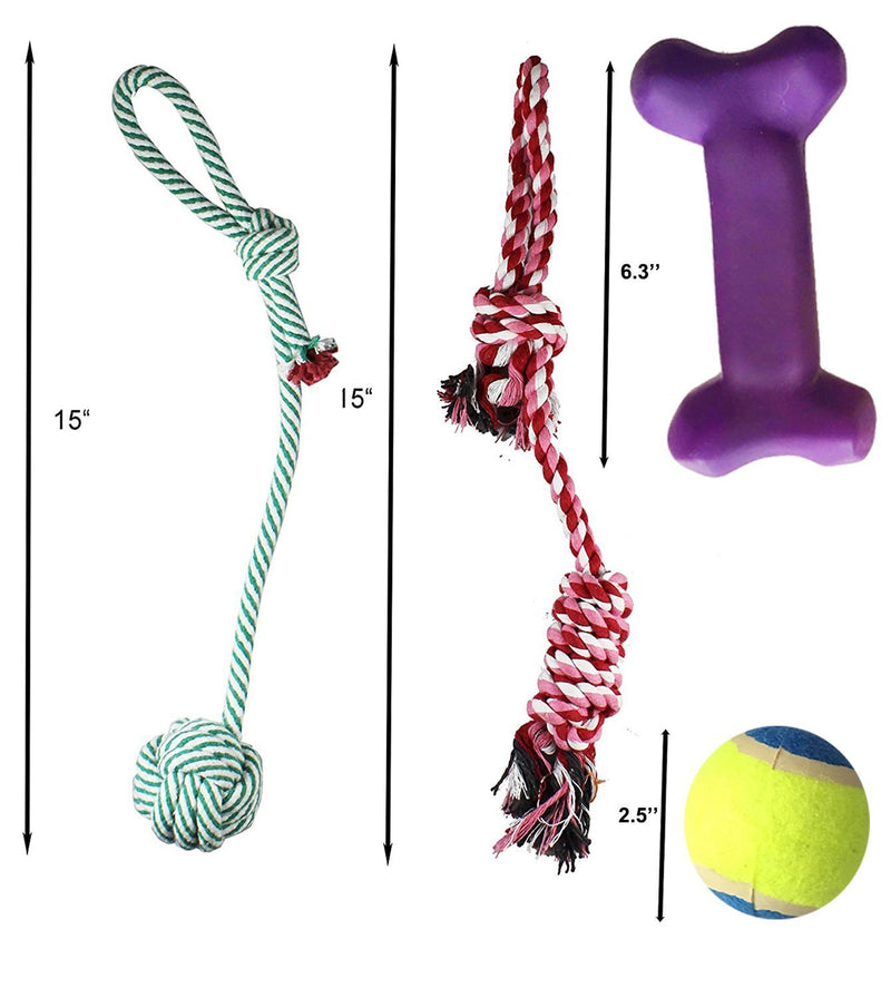 Jalousie Dog Rope Toys Dog Toy Assortment Puppy Chew Dog Rope Toy Nearly Indestructible Rope Toy Assortment for Medium Large Breeds Medium/Large Dogs - PawsPlanet Australia