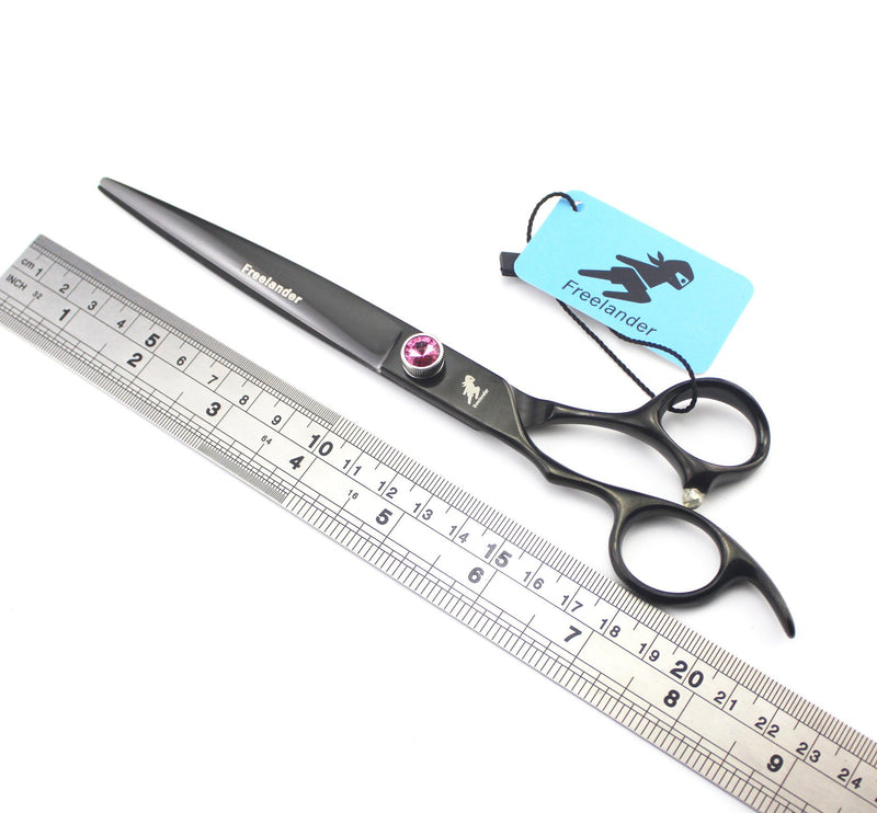 [Australia] - Freelander Professional 7.5" Japan 440C Premium Steel Left Handed Pet Grooming Scissors Dog/Cat Hair Cutting Trimming Shears with Case 