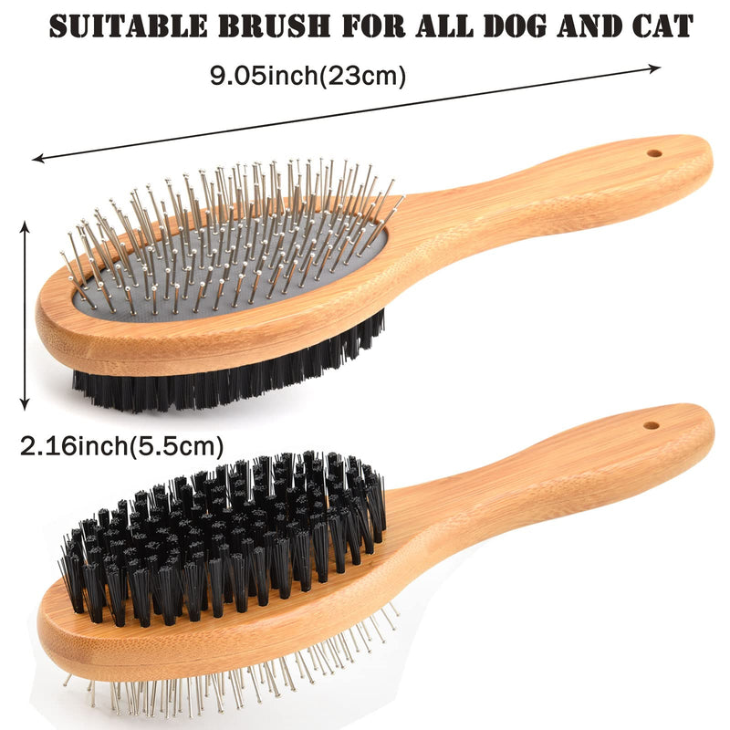 Dog Brush Grooming,Dog Brushes Double Sided Pin and Bristle Soft Cat Puppy Pet Hair Brush for Short and Long Haired - PawsPlanet Australia