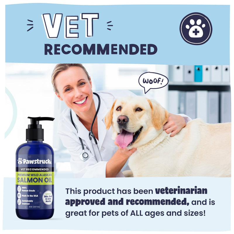 Vet Recommended - Wild Alaskan Salmon Oil for Dogs & Cats - Made in USA - 4,600mg - Sustainably Sourced Natural Omega 3 Fish Oil for Dogs & Cats - Skin & Coat Supplement for Dogs - Dog Food Additives - PawsPlanet Australia