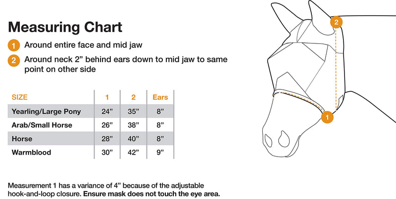 Cashel Econo Horse Fly Mask, Standard with Ears, Yearling/Large Pony - PawsPlanet Australia