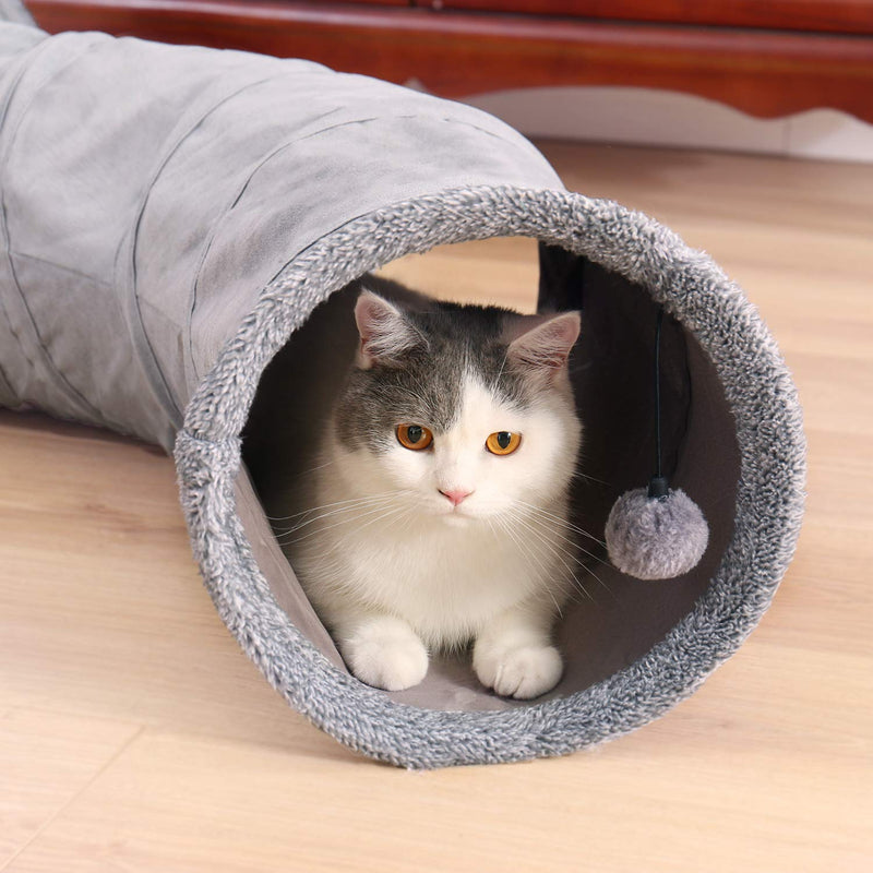 PAWZ Road Cat Tunnel Collapsible Cat Play Tube 10.5 Inches in Diameter 3 Ways and S Shape - PawsPlanet Australia