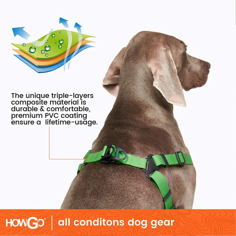 HOWGO Dog Halter Harness,Essential Dog Harness,Step in Harness,Dog Basic Harness,Waterproof&Odor-Proof,Anti-Slip,Easy Clean,for All Breeds(Green,Small) Green Small - PawsPlanet Australia