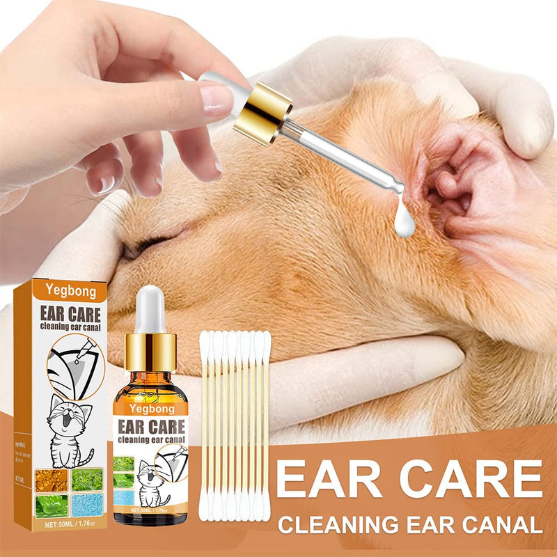 Ear cleaner for dogs and cats, ear mite oil, ear drops for mites, gentle ear cleaning, effective care product against ear mites, ear cleaner - PawsPlanet Australia