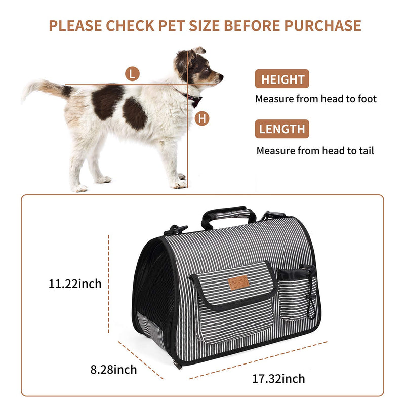 [Australia] - CheerMaker Pet Carrier Cat Carrier Dog Carrier for Small Medium Dogs, Cats, Puppies, Kittens, Pets, Airline Approved Cozy and Soft Foldable Dog Beds, Carry Your Pet with You Safely and Comfortably 