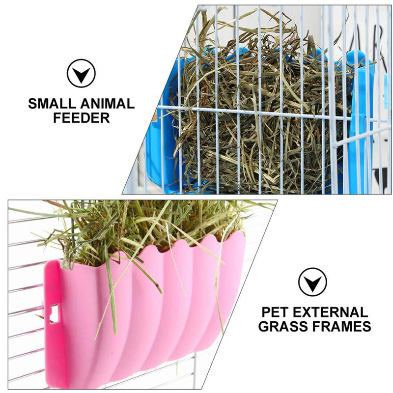 Balacoo 2Pcs Bunny Hay Feeder Guinea Pig Hay Holder Less Wasted Hay Rack Manger Rabbit Food Dispenser for Small Pets Guinea Pig Rabbit Chinchilla - PawsPlanet Australia