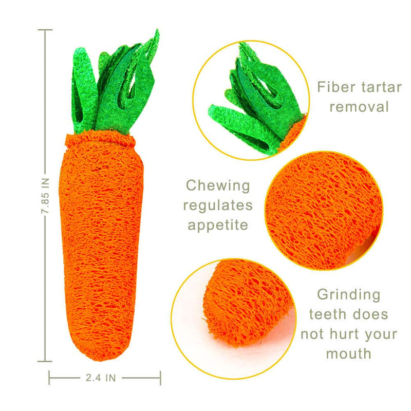 [Australia] - OVERTANG Rabbit Chew Toys, Improve Dental Health, No Glue, 100% Natural Materials by Handmade. Loofa Carrot Toys, Licorice Balls and Apple Sticks Toys. for Rabbits, Chinchillas, Guinea Pigs, Hamsters 