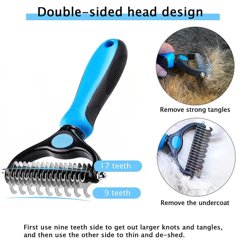 Undercoat brush, undercoat brush de-matting curry comb, premium cat brush, dog brush for undercoat, long hair pet hair remover, de-matting curry comb remover for undercoat for cats, dogs - PawsPlanet Australia