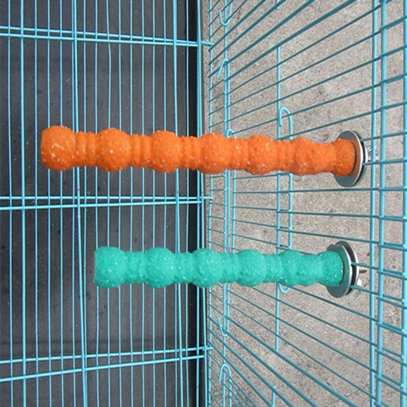 [Australia] - Hypeety Wood Perch Stand Paw Grinding Stick Toy Colorful Pet Bird Cage Stand Platform for Bird Parrot Budgies Parakeet Cockatiels Cage Accessories (Random Color) 10in / 25cm 