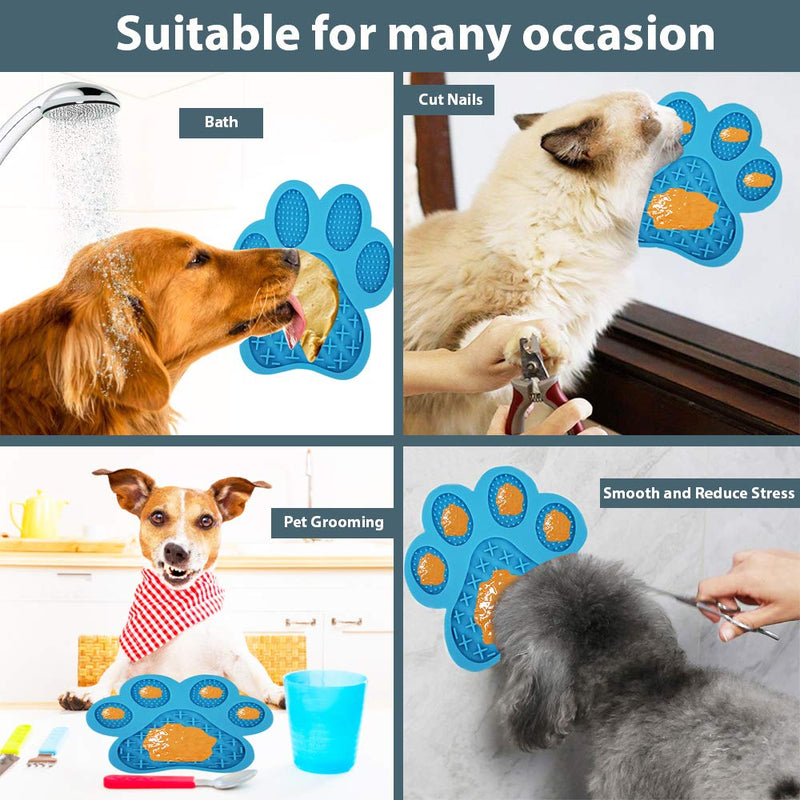 [Australia] - Lick Mat for Dogs | Slow Feeder | Dog Lick Mat for Anxiety | Dog Lick Pad for Treats & Grooming | Use in Shower and Bath With Super Suction Cup Holds on Wall and Floor | Great for Pet Training 