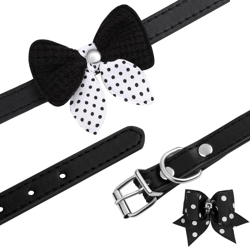 URATOT 2 Pieces Cute Dog Harness and Leash Set Polka Dots Dog Vest Harness Set with Leash and Bow Pet Headwear Bow Collars Harness Set for Puppy and Cat, Small - PawsPlanet Australia