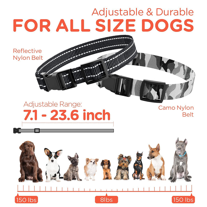 FunniPets Dog Bark Collar, Upgraded Safe Anti Barking Collar with Beep, Vibration, Shock, Rechargeable and Waterproof No Bark Collar for Small Medium Large Dogs, 2 Pack - PawsPlanet Australia