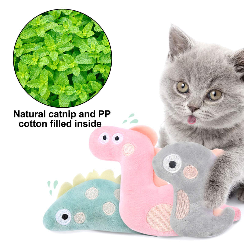 NiceLand Catnip Toys for Cats 3pcs Catnip Toys for Kittens Cat Toys Interactive Catnip Toy with Natural Catnip for Cats Scratching/Playing/Chewing/Teeth Cleaning, Small Size, Soft Material - PawsPlanet Australia