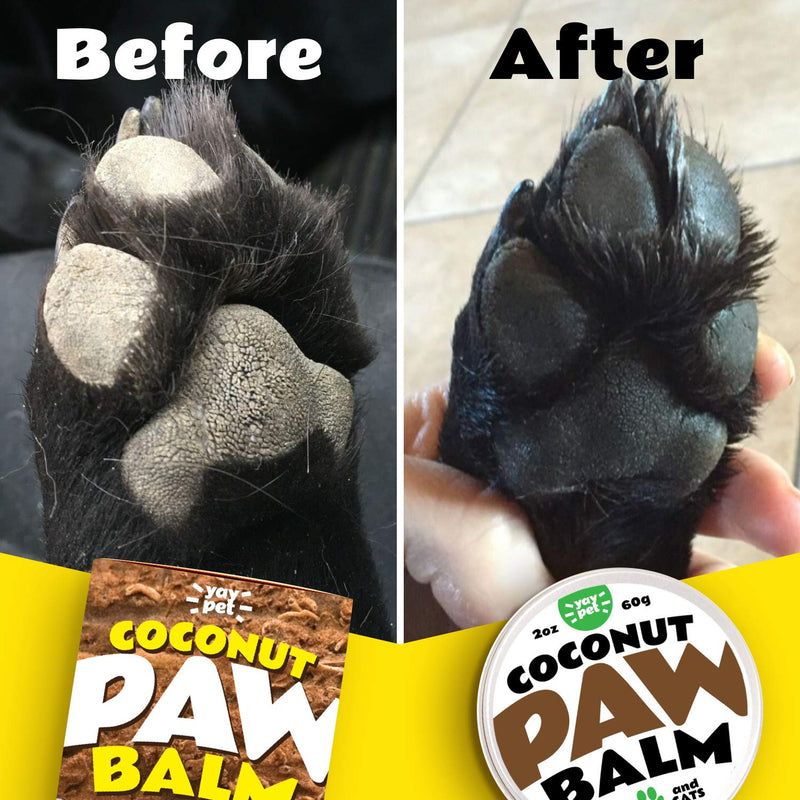 [Australia] - YAY PET Dog Paw Balm Wax Soother & Moisturizer Cream with Natural Food-Grade Coconut Oil, Organic Shea Butter & Beeswax - 2 oz - Healing Protector for Cracked Dog Paws, Snout & Elbows 