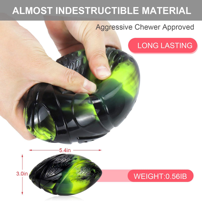 Squeaky Dog Toys for Aggressive Chewers, Natural Rubber Puppy Toys Ball with Squeaker,Almost Indestructible and Durable Pet Toy for Medium and Large Breed (Black) black - PawsPlanet Australia