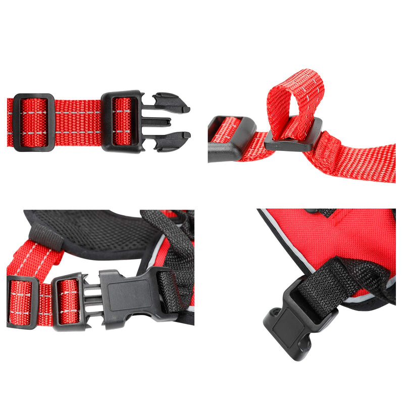 [Australia] - confote Dog Harness No-Pull Pet Harness Adjustable Padded Control Pet Vest with Handle for Large Dog Outdoor Walking-No More Pulling, Tugging or Choking XL Red 