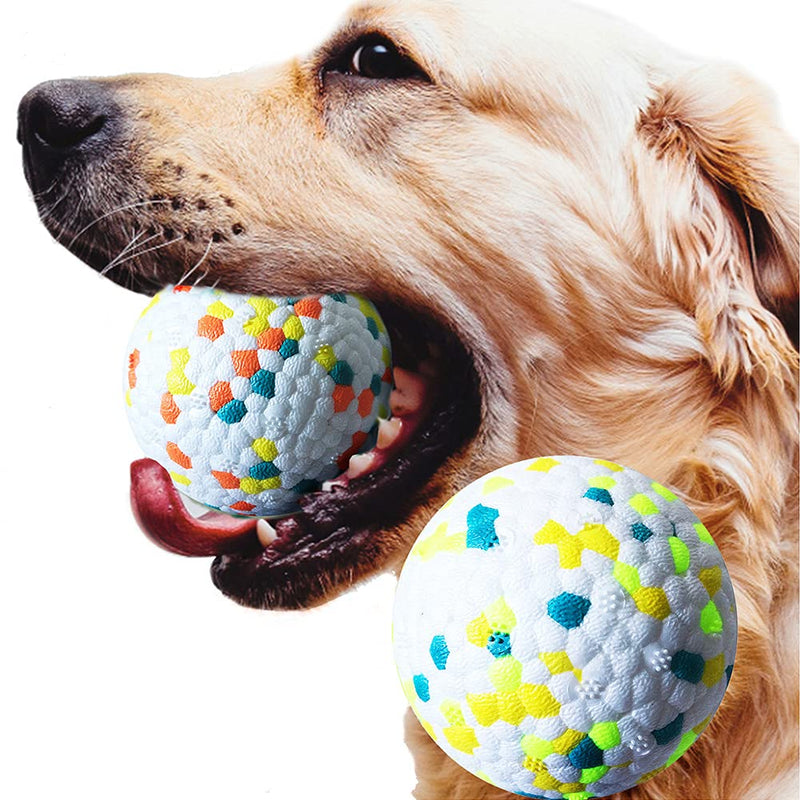 DEARLIVE Indestructible Dog Ball, 2 Pcs Rubber Dog Balls Resistant Teeth Training Latex Dog Ball Durable Dog Toy Ball for Small Medium Large Dog - PawsPlanet Australia