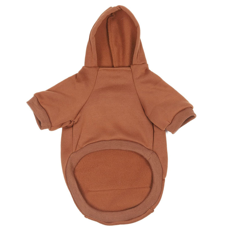 Losuya Dog Hoodies Clothes Pet Cat Cotton Warm Hoodies Coat Sweater for Small Dogs Cats (Coffee, XS) Coffee X-Small - PawsPlanet Australia