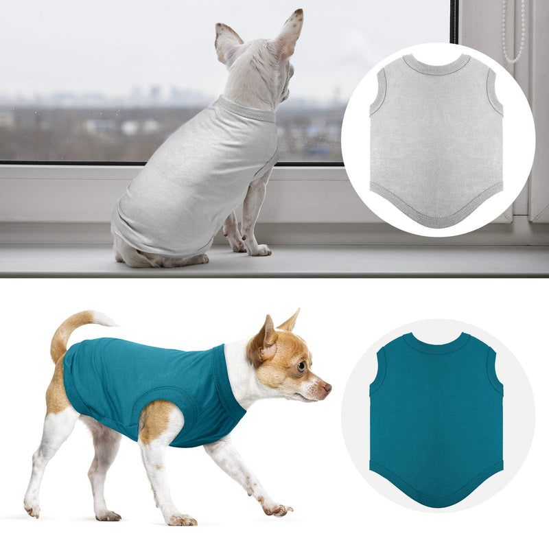 8 Pieces Dog Shirts Pet Puppy Blank Clothes Summer Soft Dog T-Shirt Breathable Dog Plain Shirts Puppy Clothes Outfit for Most Dogs Cats Puppy Pet (XS) XS - PawsPlanet Australia