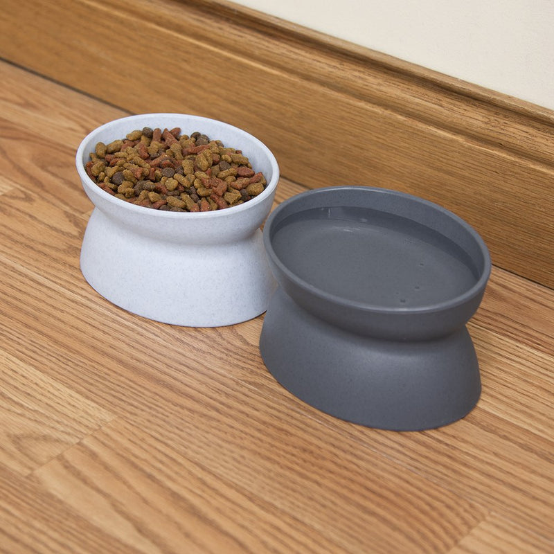 Kitty City Raised Cat Food Bowl Collection, Stress Free Pet Feeder and Waterer 2 Bowls/Modern - PawsPlanet Australia