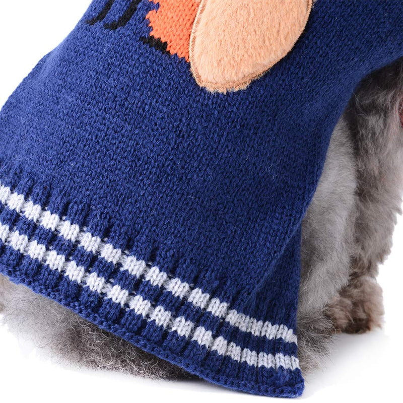 DOGGYZSTYLE Dog Sweaters Pet Clothes Animal Print Puppy Cat Knitted Sweaters Jacket Coat Apparel L fox - PawsPlanet Australia