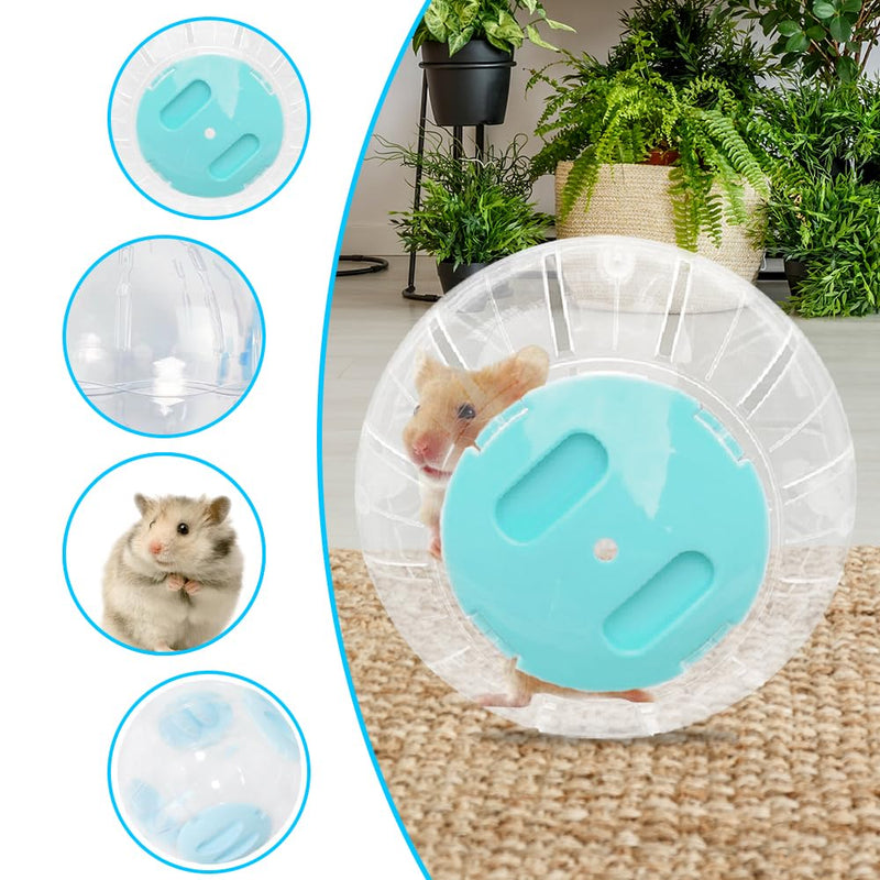 JVHLOV 14.5cm/5.71inch Quiet Hamster Toy Transparent, Hamster Run Ball, Running Ball for Hamsters & Mice, Rodent Toy for Running, Plastic - PawsPlanet Australia