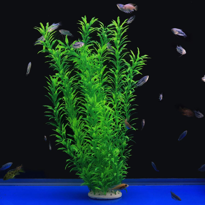 Lantian Green Grass Cluster Aquarium Décor Plastic Plants 21 Inches Tall CH0701 - PawsPlanet Australia