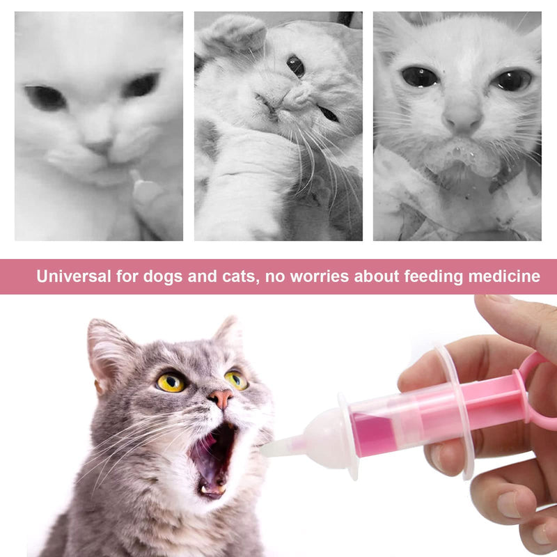 Tylu Dog Cat Pill Shooter Pet Piller Medical Feeding Kit with Soft Tip Syringes, Pet Pill Popper Pill Gun Dispenser for Cats Small Aninmals Pink - PawsPlanet Australia