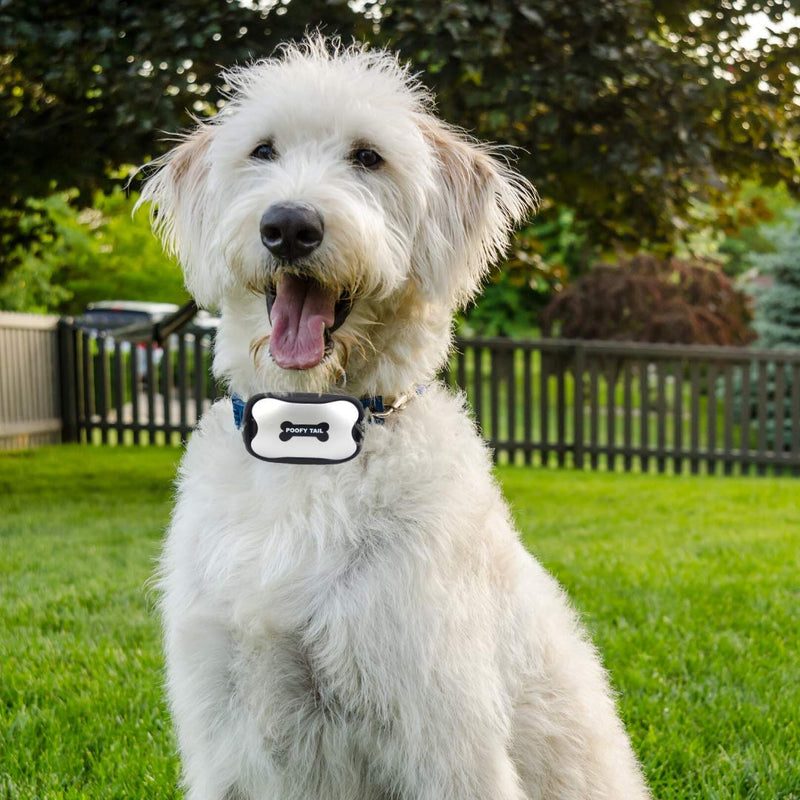 [Australia] - POOFY TAIL Non-Shock Bark Collar for Dogs - Stop Barking Using a Humane and 100% Safe Device That Has Seven Adjustable Sound and Vibration Levels - Works on All Breeds (11-120 LBS) 