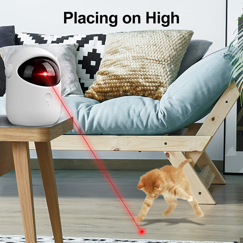 Awaiymi Cat Laser Toy Automatic Interactive Toy for Kitten Dogs,USB Charging- Battery Powered,Placing High,5 Rotation Modes,Fast/ Slow Light Flashing Mode,Automatic On/Off and Silent - PawsPlanet Australia