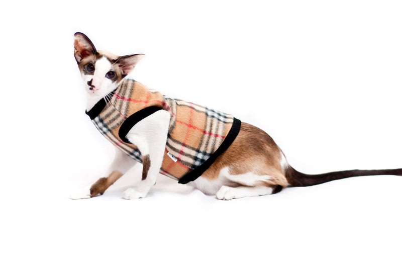 Kotomoda Cat sweater brown cage (S) S - PawsPlanet Australia