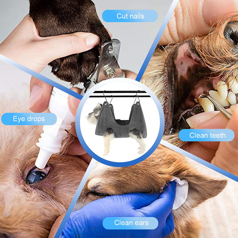 Pet Grooming Hammock Harness for Cats & Dogs, Restraint Bag for Small and Medium-Sized Pet, Dog Holder Pet Supplies Kit, Pet Stuff for Bathing and Trimming Nail with Nail Clippers, Pet Comb, Nail File - PawsPlanet Australia