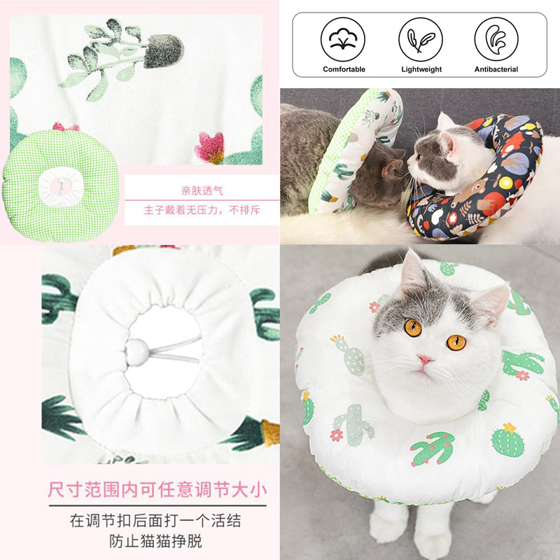 Cat Protective Collar Cats Recovery Collar Adjustable Soft Cat Protective Collar Soft Collar for Cats Anti Bite Safety Adjustable Protective Collar for Pets Puppies Kittens (Size L) - PawsPlanet Australia