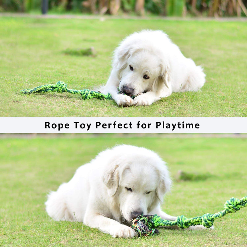 Vitscan Dog Toys for Large Dogs and Aggressive Chewers, Extra Large Durable Dog Toy,5-Knot Rope Tug,Heavy Duty Chew Sturdy Cotton Knot Rope Toy for Large Breed Dogs,Indestructible Rope - PawsPlanet Australia