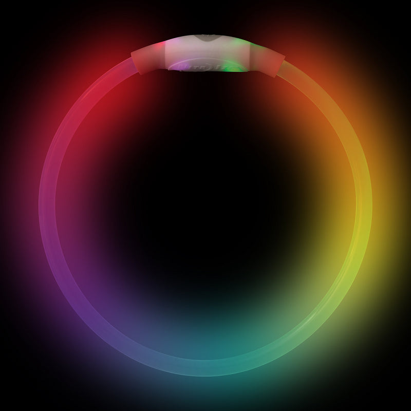 [Australia] - NiteHowl LED Safety Necklace, Universal, Reusable Visibility Necklace for Pets Disco-O Select 