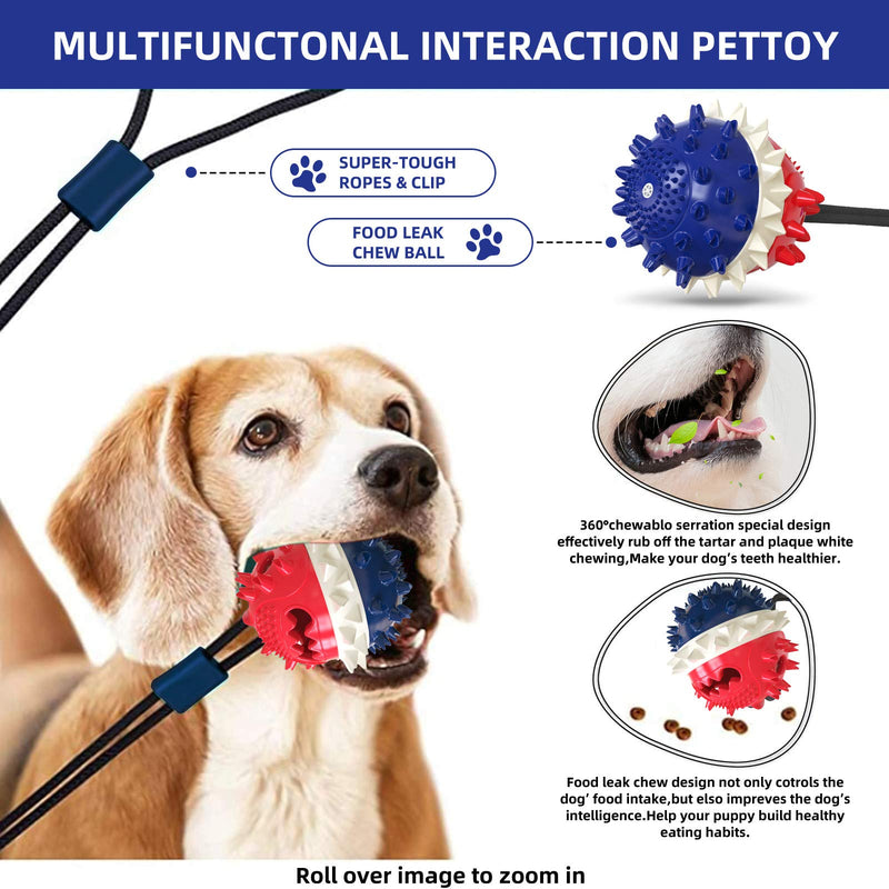 Siherry Dog Chew Toys for Aggressive Chewers, Suction Cup Dog Chewing Toy, Chewing and Cleaning Teeth, Dog Training Treats Teething Rope Toys for Boredom, Dog Toys for Aggressive Chewers Large Breed blue - PawsPlanet Australia