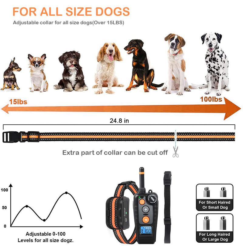 Eyeleaf Dog Training Collar,Training Dog Collar Suitable for P11 and P16 Series,Profession w/3 Training Modes,Beep,Vibration and Shock,Rechargeable & IPX7 Rainproof black-A - PawsPlanet Australia