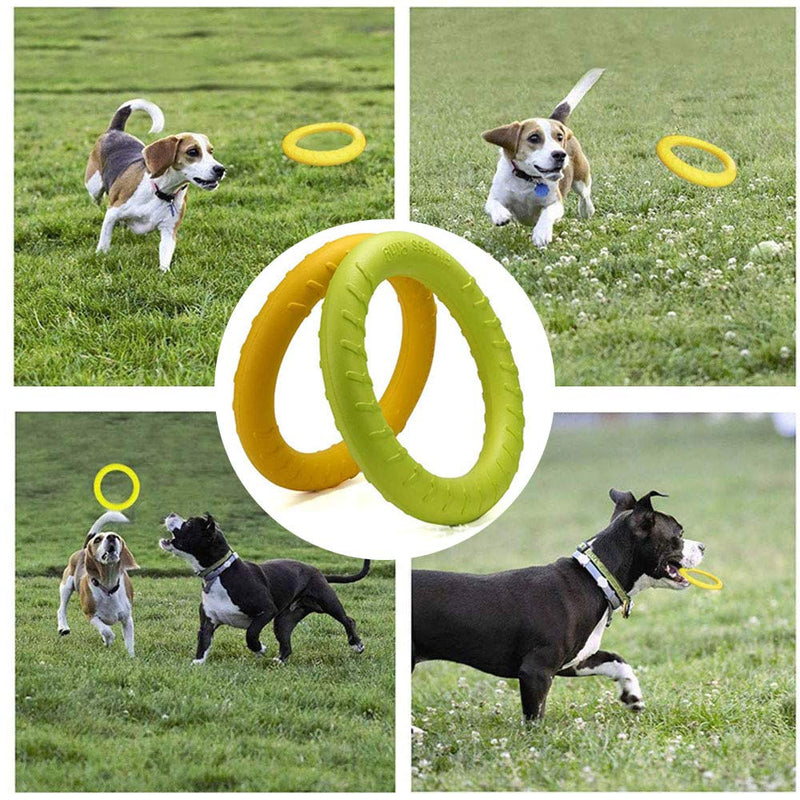 N\A 2pcs Dog Toys Ring Outdoor Fitness Flying Discs Water Floating, Dog Interactive Training Ring for Small Dog and Medium Dog - PawsPlanet Australia