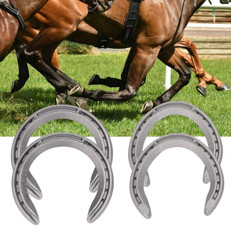 Aluminium Alloy Horseshoe Kit, 4pcs Horse Riding Tool Equipment Accessories for Horseshoe Palms(5) - PawsPlanet Australia