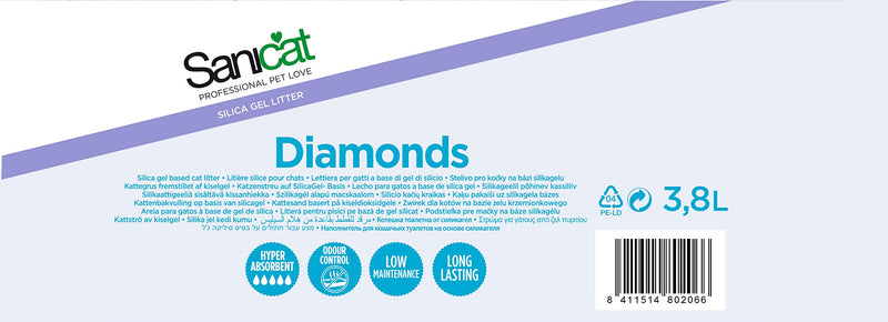 Sanicat Diamond Silica Gel Cat Litter 3.8 Litre - PawsPlanet Australia