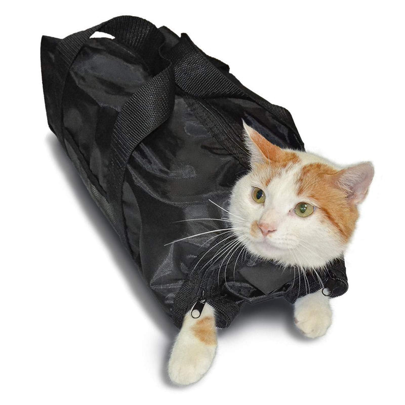 Yuehuamech Cat Grooming Bag Pet Restrack Bag Nail Clipping Cleaning Trimming Bags Anti-Lead Scratch-Resistant Mesh Bag for Cutting Nails Bathing Ride - PawsPlanet Australia