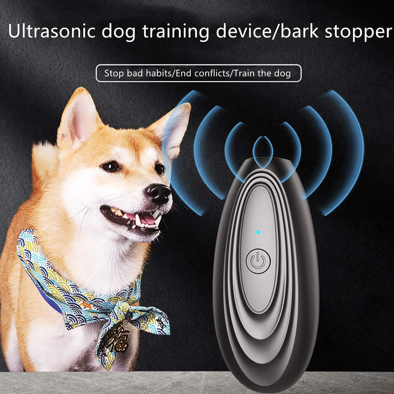 ZNFSZ Dog Barking Control Devices Dual Sensor 2-in-1 Ultrasonic Dog Training and Anti Barking Device, Rechargeable Dog Barking Deterrent Devices Outdoor 26ft Range Portable Indoor black - PawsPlanet Australia