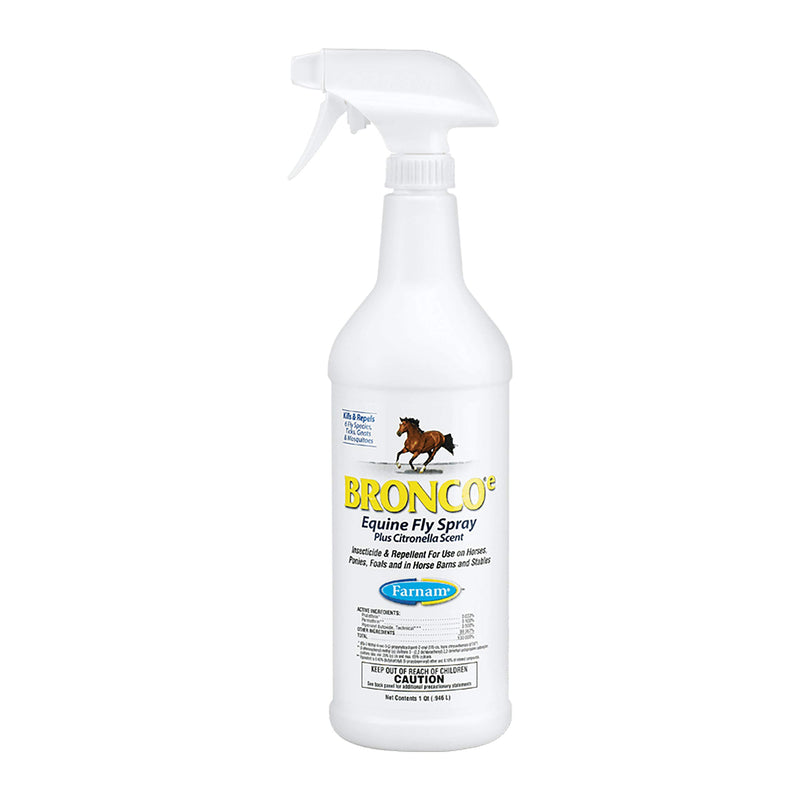 Farnam 100502328 Bronco e Equine Fly Spray, with Citronella Scent, for Horses, Ponies and Dogs, 32 Ounces, None - PawsPlanet Australia
