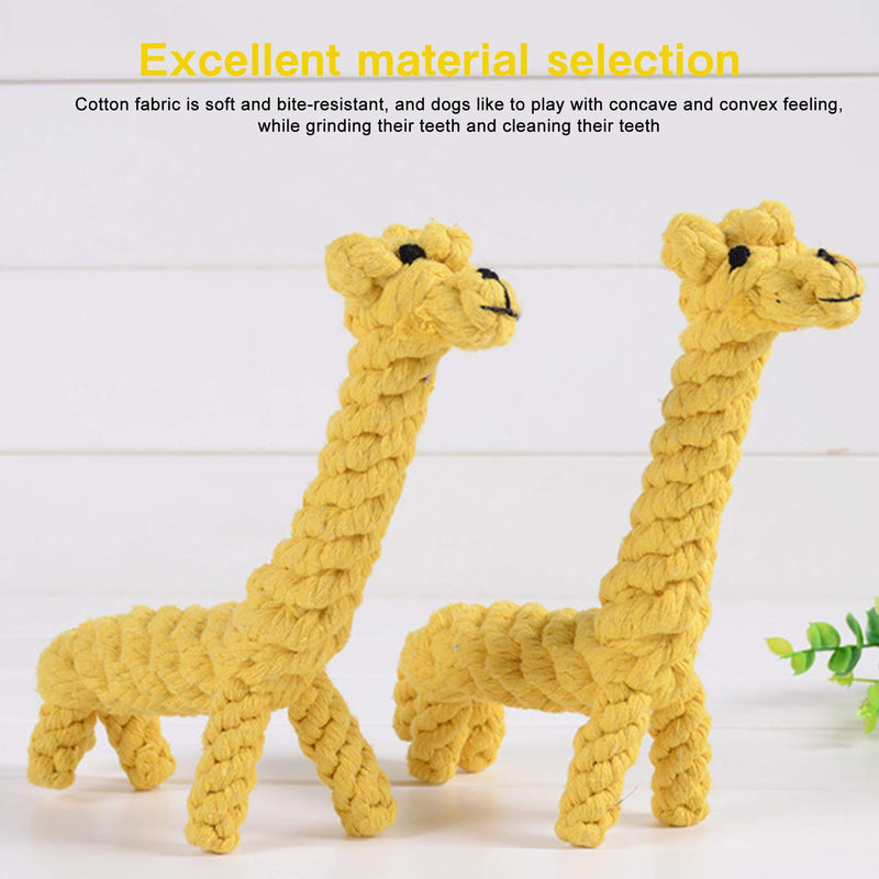 Puppy Rope Dog Toy Cotton Rope Knot Teething Chew Toys Boredom Dogs Rope Duck & Giraffe 2 Packs Teeth Cleaning Chew Toy Interactive Pet Play Training Toys - PawsPlanet Australia