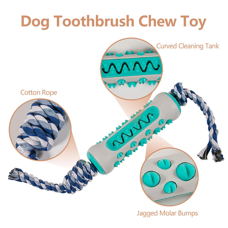 [Australia] - Qucey Dog Chew Toys, Dog Toys Large Breed for Aggressive Chewers, Indestructible Dog Toothbrush Teething Toys for Medium Large Dogs 