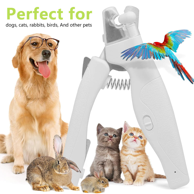 JIEOU Cats Dogs Nail Clipper with LED Light & Nail File, Pets Dog Nail Trimmers for Small Medium Large, Professional Pet Nail Clippers for Cats (2021 Newest) - PawsPlanet Australia