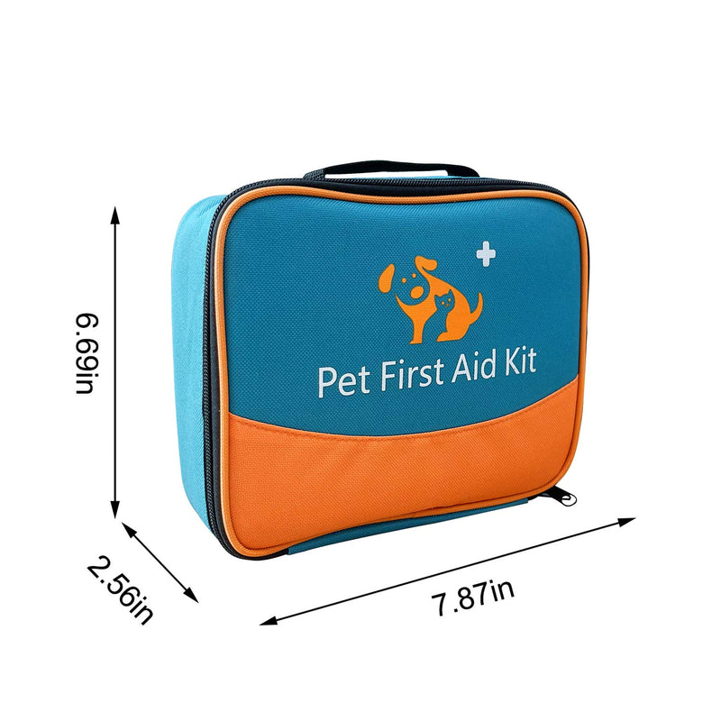 ONETWOTHREE Pet First Aid Kit for Dog, Cat, Rabbit and Other Animal,with Thermometer, Syringe, Otoscope, Perfect for Home Care and Outdoor Travel Emergencies - PawsPlanet Australia