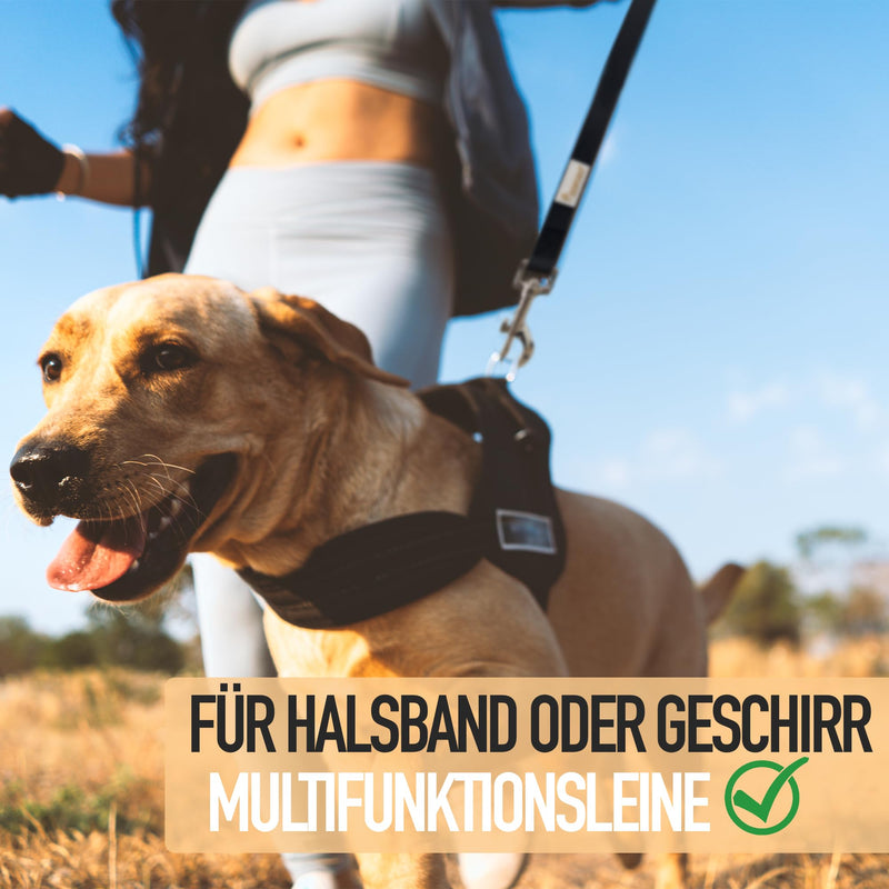 ZENOXO® [221cm] dog leash | Dirt & waterproof - For small & large dogs up to 200kg - 3-way adjustable running leash & shoulder leash - Lightweight dog leash - PawsPlanet Australia